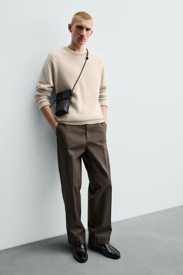 ORIGINS TWILL CHINO TROUSERS - Brown by Zara - Image 5