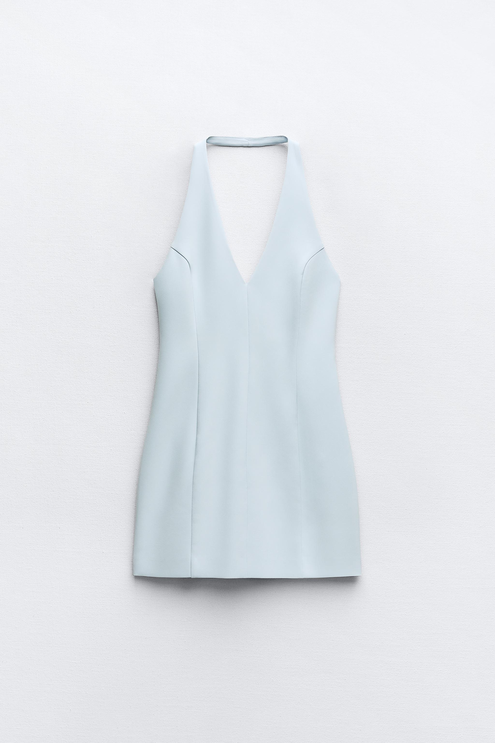 FITTED HIGH NECK DRESS - Pastel blue | ZARA United States