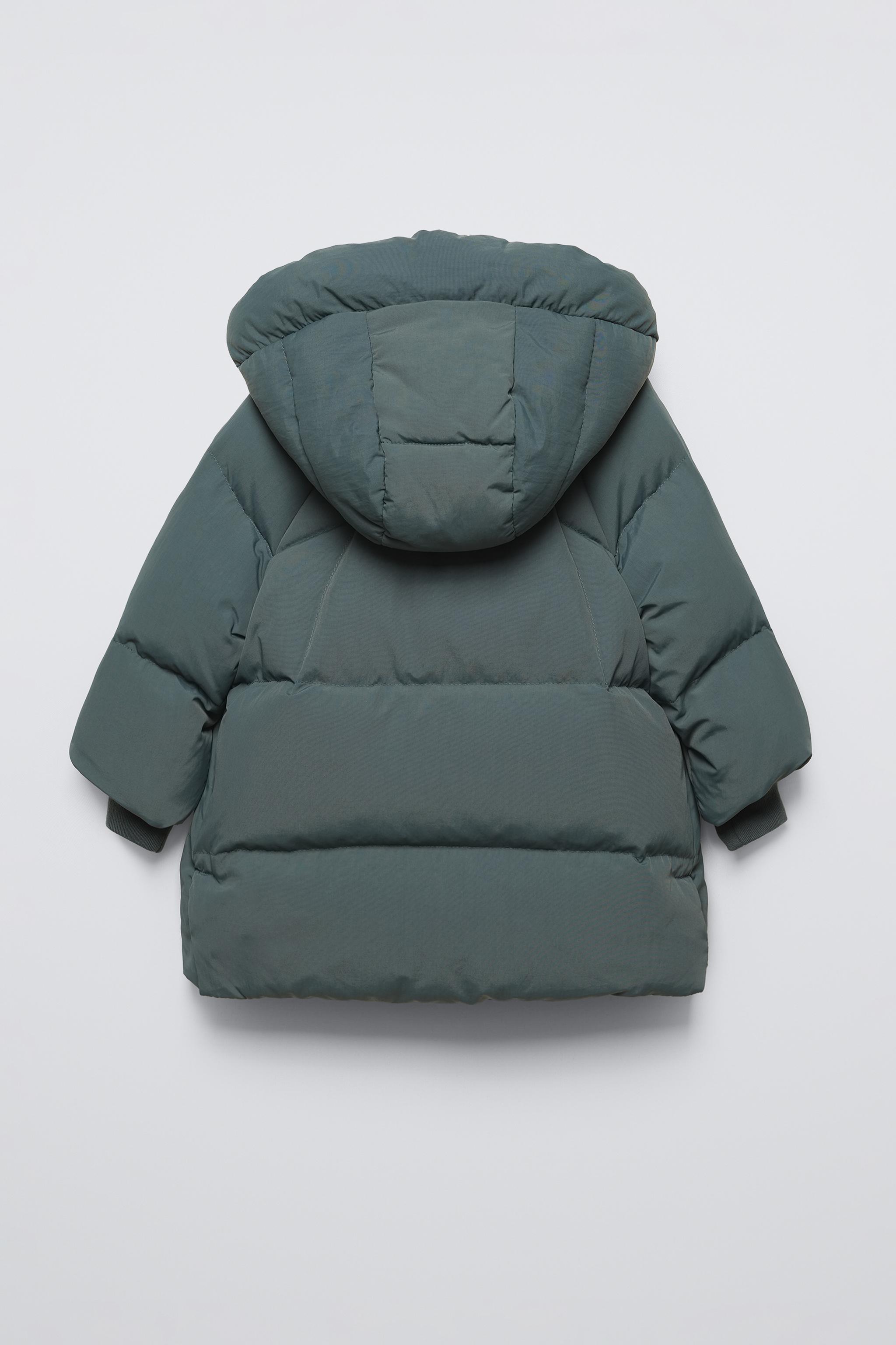 DOUDOUNE EN PLUME ET EN DUVET IMPERMEABLE Bleu petrole ZARA Belgique Belgium