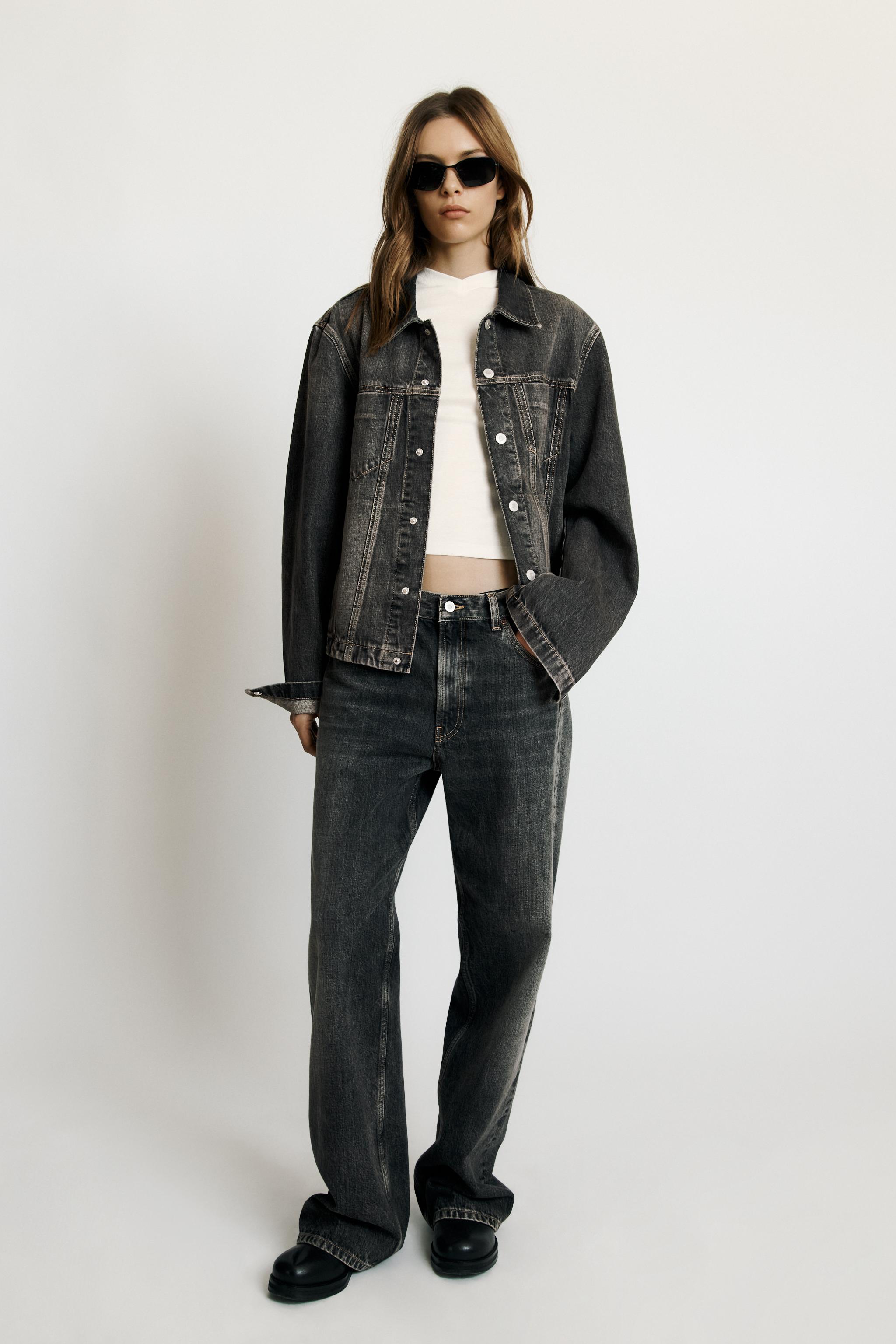 STRAIGHT-LEG LOW-RISE TRF JEANS