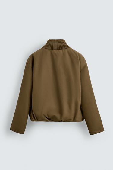 COTTON PADDED JACKET - Khaki by Zara - Image 7
