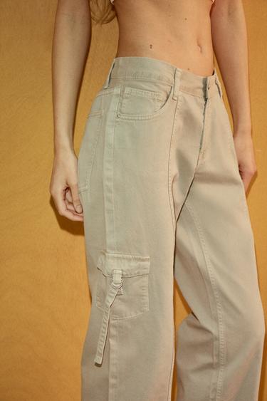 CARGO TROUSERS WITH SEAMS - Stone by Zara - Image 3