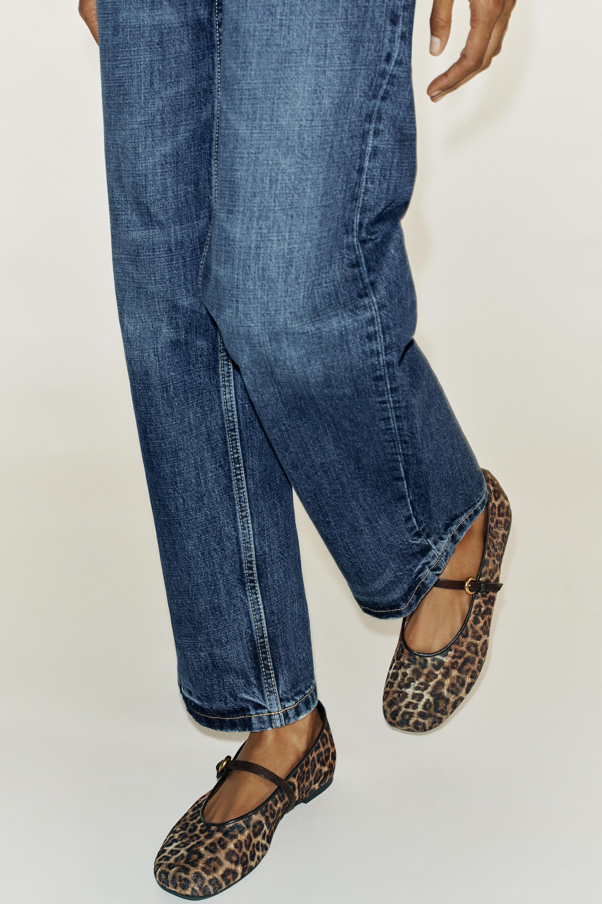 ANIMAL PRINT MESH BALLET FLATS — Leopard