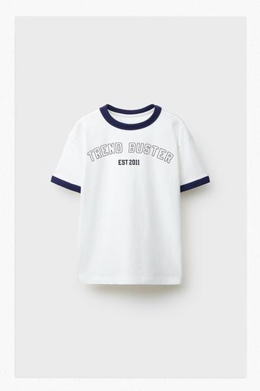 CAMISETA VIVO CONTRASTE - Branco da Zara