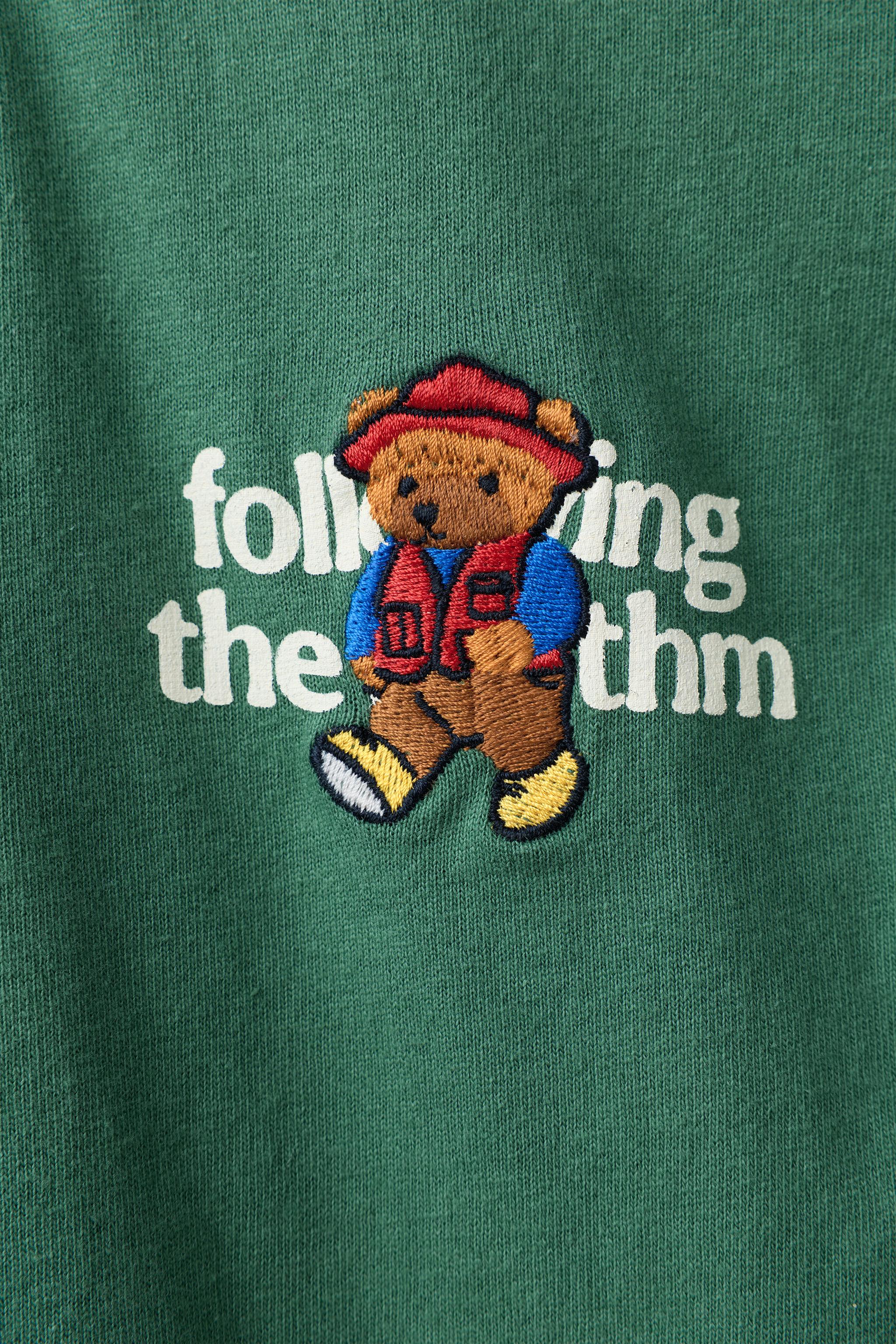EMBROIDERED BEAR T-SHIRT
