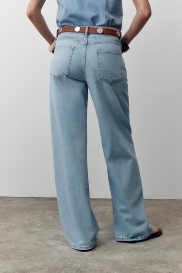 JEANS Z.04 STRAIGHT TAILLE HAUTE FULL LENGTH - Bleu moyen de Zara - Image 1