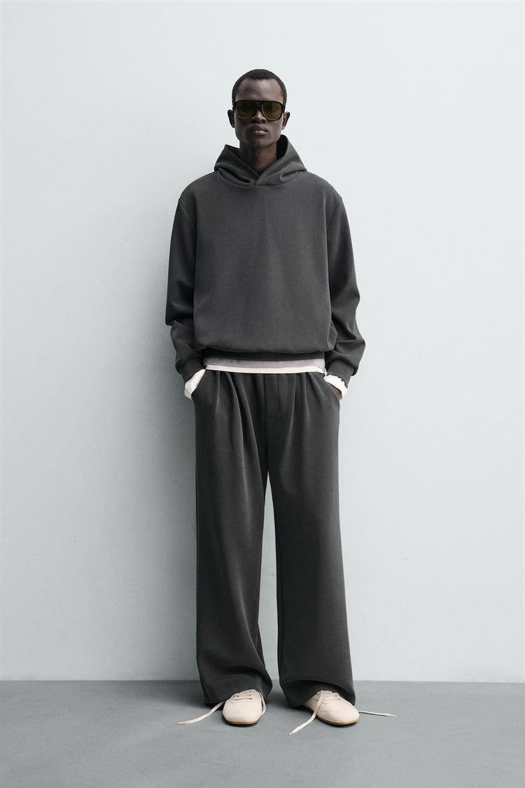 ZARA SOFT FADED WIDE-LEG JOGGERS