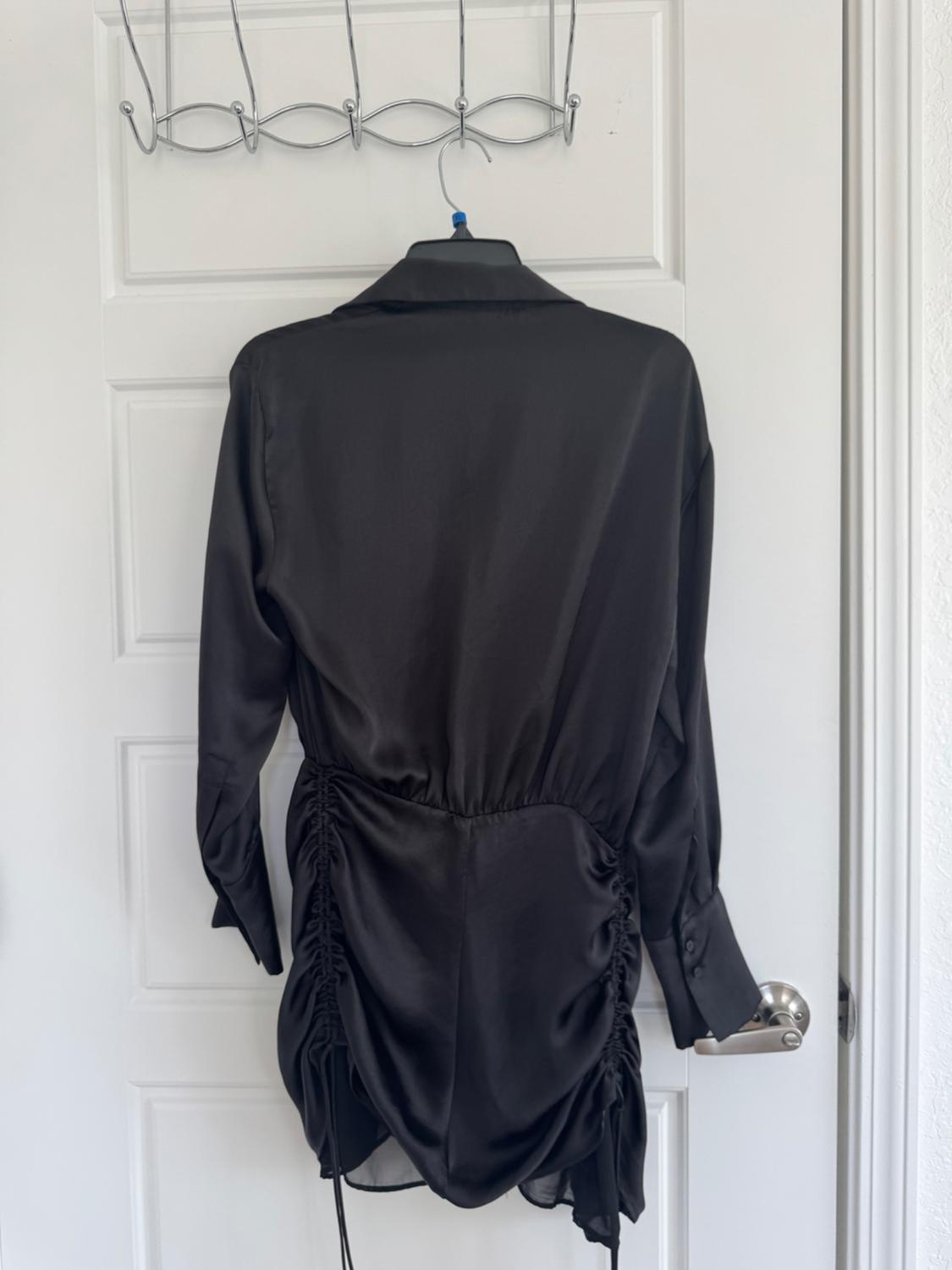 DRAPED SATIN EFFECT DRESS - Image 3