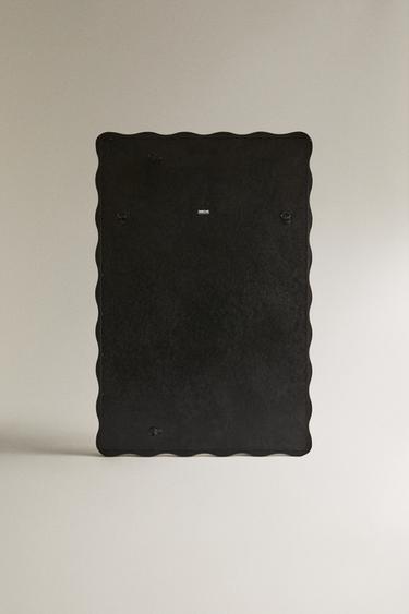 WALL MIRROR WITH SCALLOPED FRAME - Brown by Zara - Image 3
