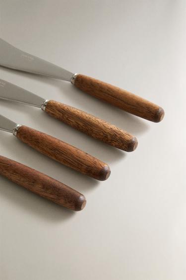 PACK COUTEAUX À BEURRE EN BOIS (LOT DE 4) - Beige clair de Zara - Image 2