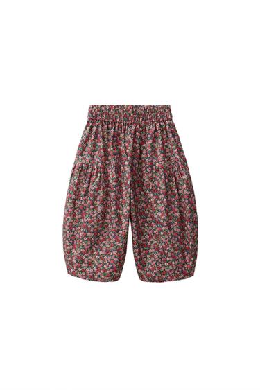 フラワー柄ハーレムパンツ リバティファブリックローズZaraのフラワー柄ハーレムパンツ リバティファブリック - ローズ 