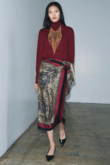 ZW COLLECTION PAISLEY SARONG SKIRT - Multicoloured by Zara