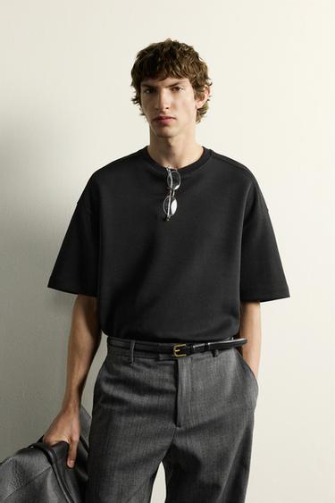 SUDADERA RELAXED FIT INTERLOCK - Negro de Zara