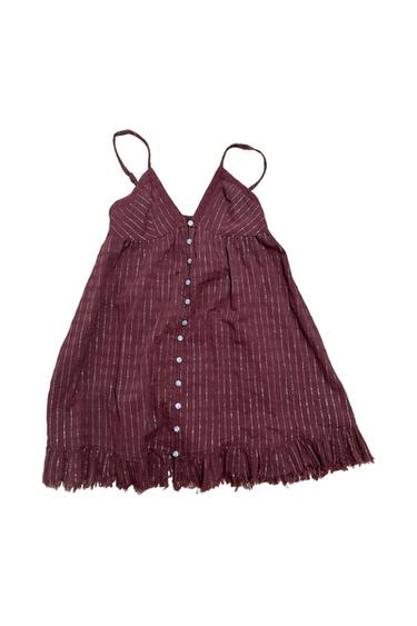 VESTIDO MINI DE ALGODÓN HILOS METALIZADOS