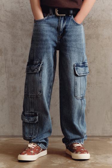 MULTI-CARGO JEANS - Blue by Zara