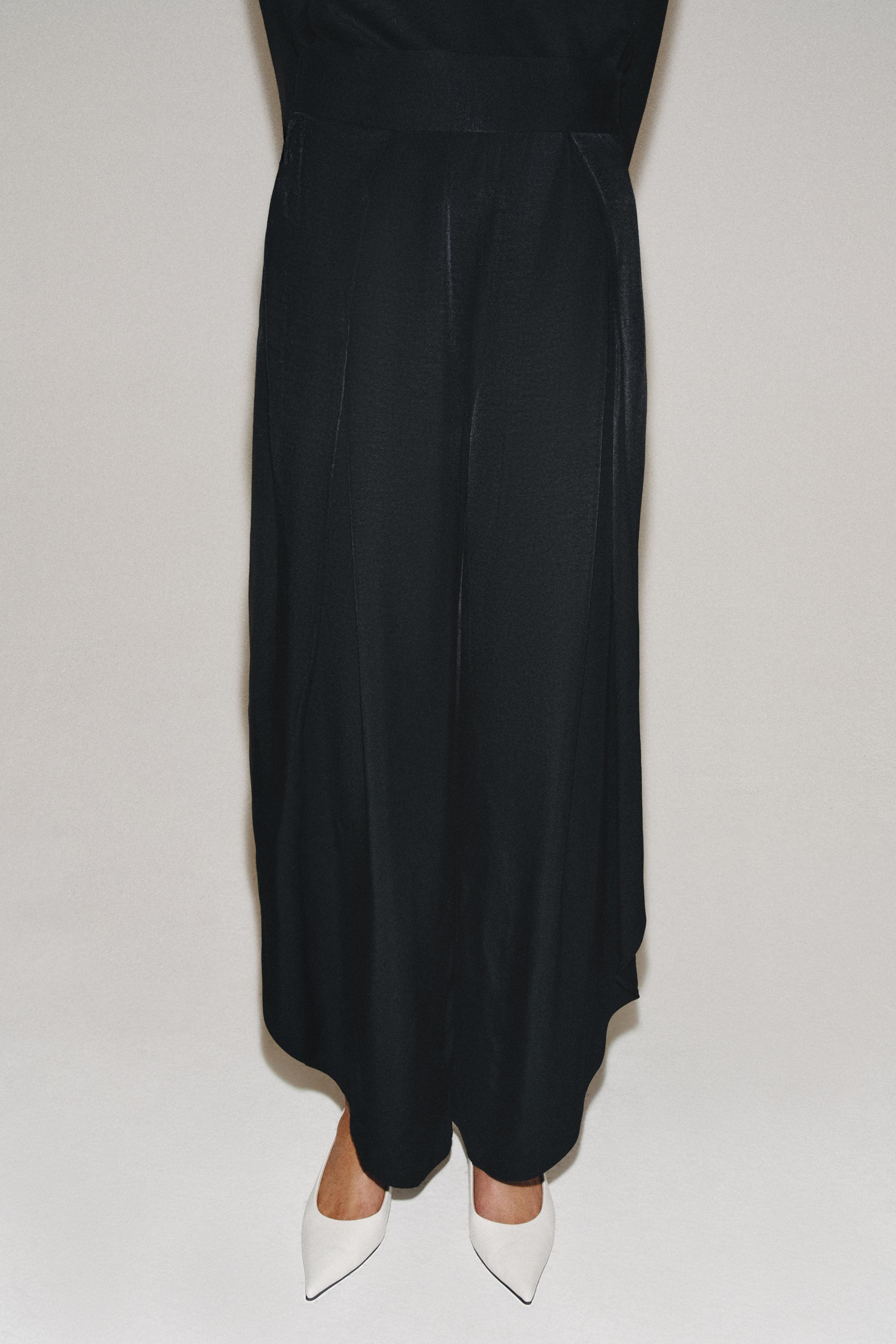 Zara ZW COLLECTION YIRTMAÇLI PANTOLON görsel 8