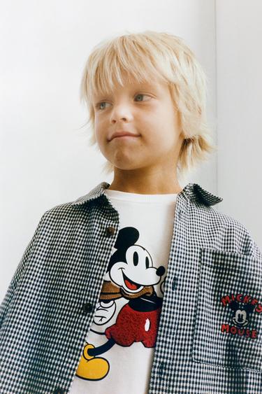MICKEY MOUSE © DISNEY 체크 셔츠 - Zara 네이비