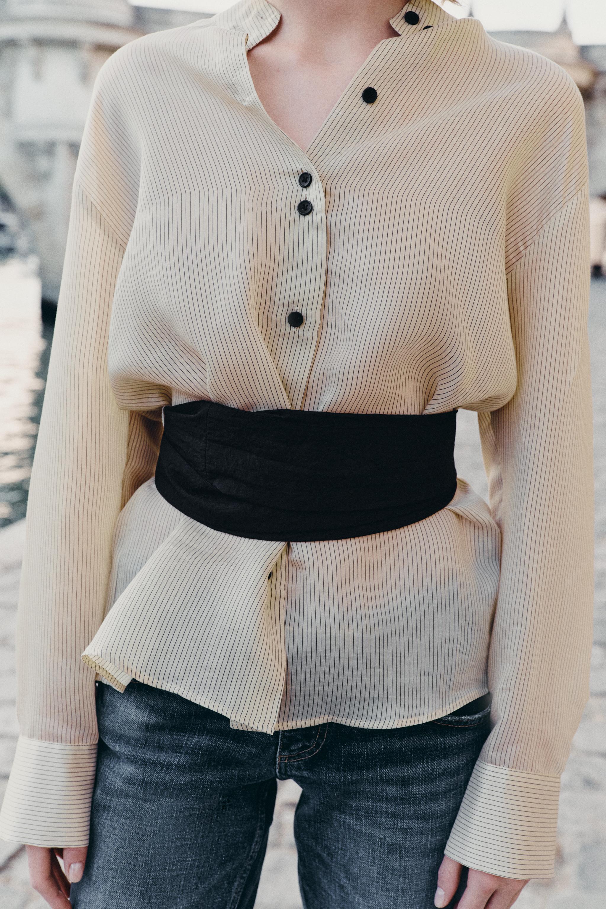 STRIPED CUMMERBUND SHIRT ZW COLLECTION