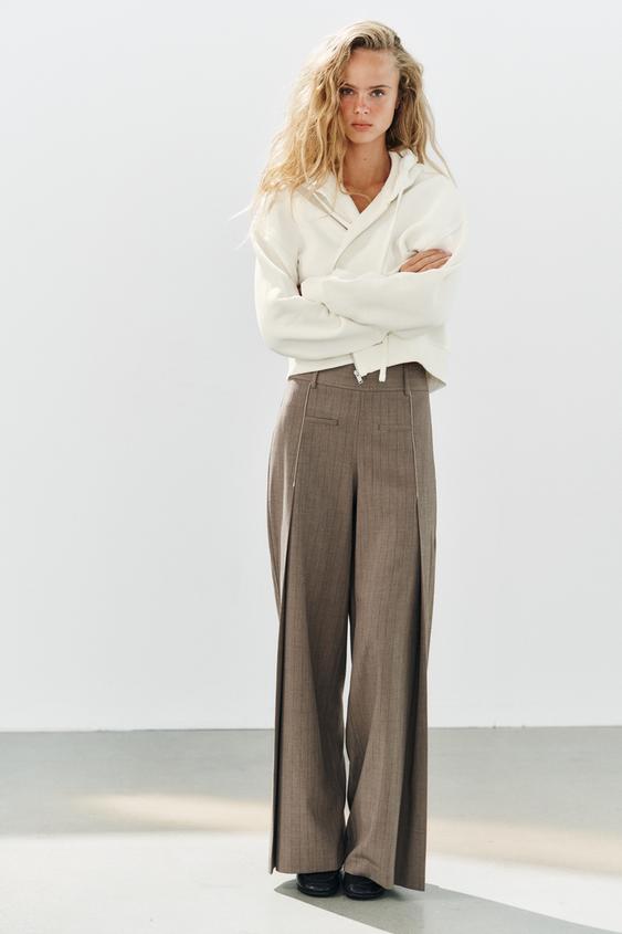 HOODIE WITH ZIP - Oyster-white de Zara - Imagen 0
