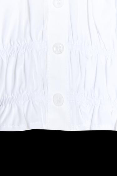 TOP CROP FRUNCES - Blanco de Zara
