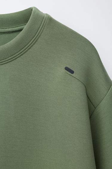 T-SHIRT SPORT LOGO - Vert moyen de Zara - Image 2