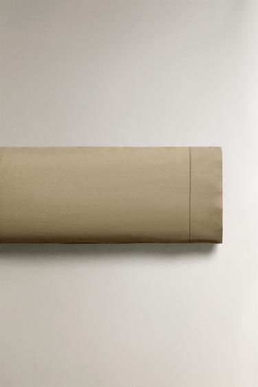 PERCALE PILLOWCASE (300 THREAD COUNT) - Dark beige by Zara - Image 4