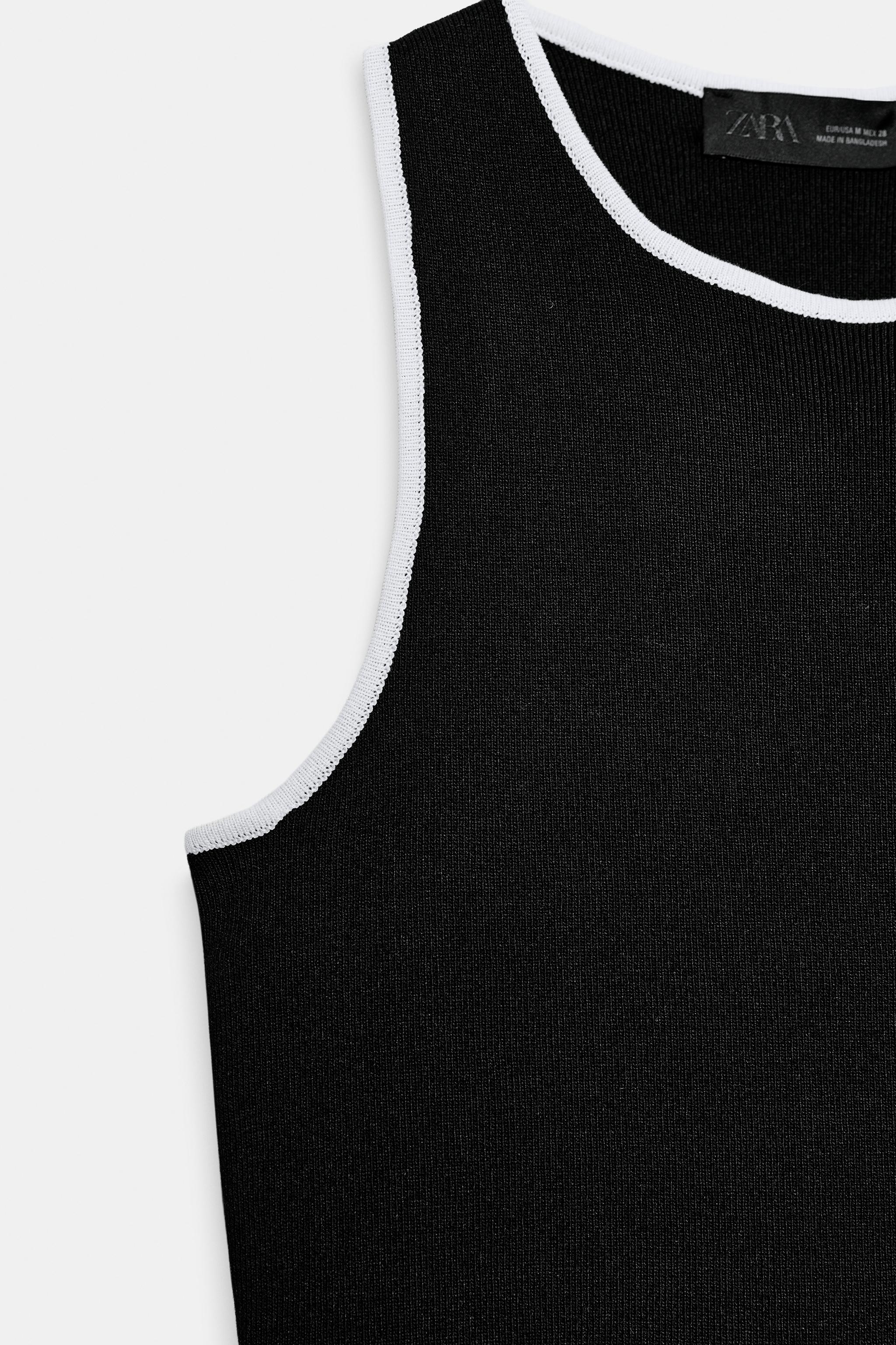 CONTRAST TRIM KNIT TOP