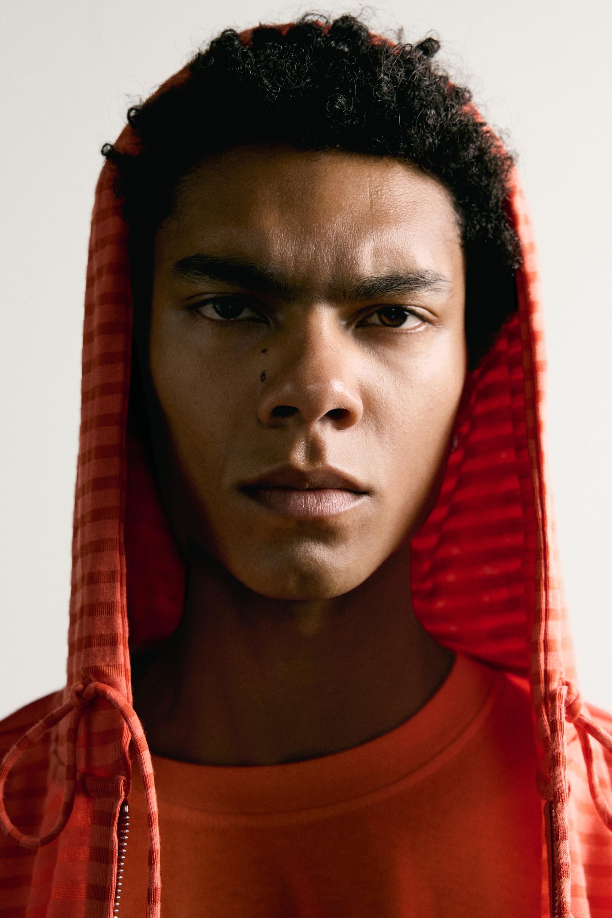Zara ÇİZGİLİ KAPÜŞONLU SWEATSHIRT görsel 7
