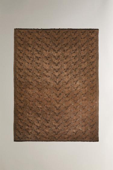 COUVERTURE JACQUARD CHENILLE - Rose de Zara - Image 0