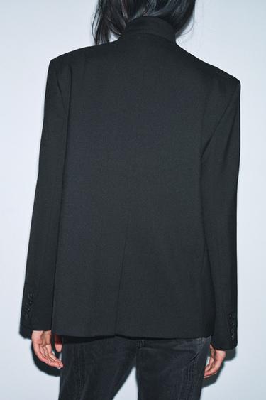WOOL BLEND BLAZER ZW COLLECTION - Black by Zara - Image 2