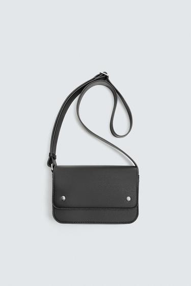 MALA A TIRACOLO TEXTURA - Preto da Zara
