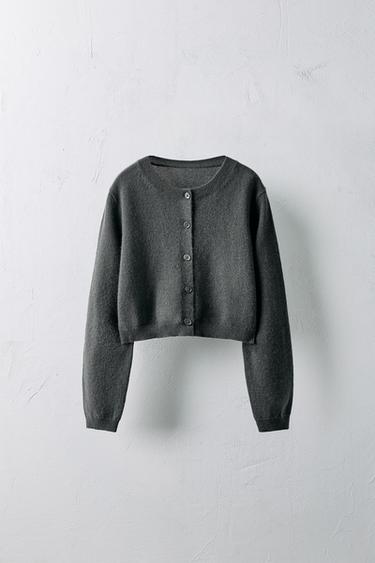 6-10 LAT/ KURTKA 100% KASZMIR Z LIMITOWANEJ EDYCJI - Szaro-antracytowy Zara