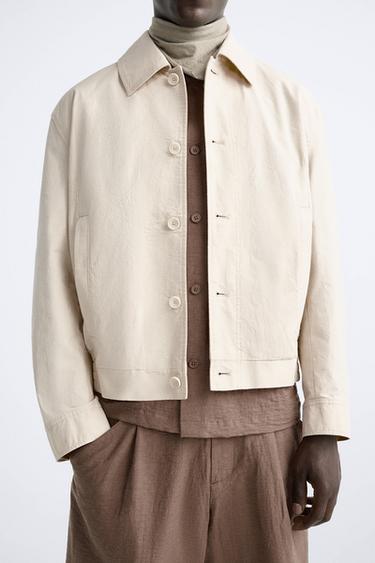 COTTON - LINEN BLEND JACKET - Ecru by Zara