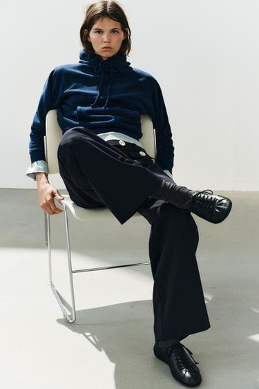 ZAPATO BLUCHER PIEL - Negro de Zara