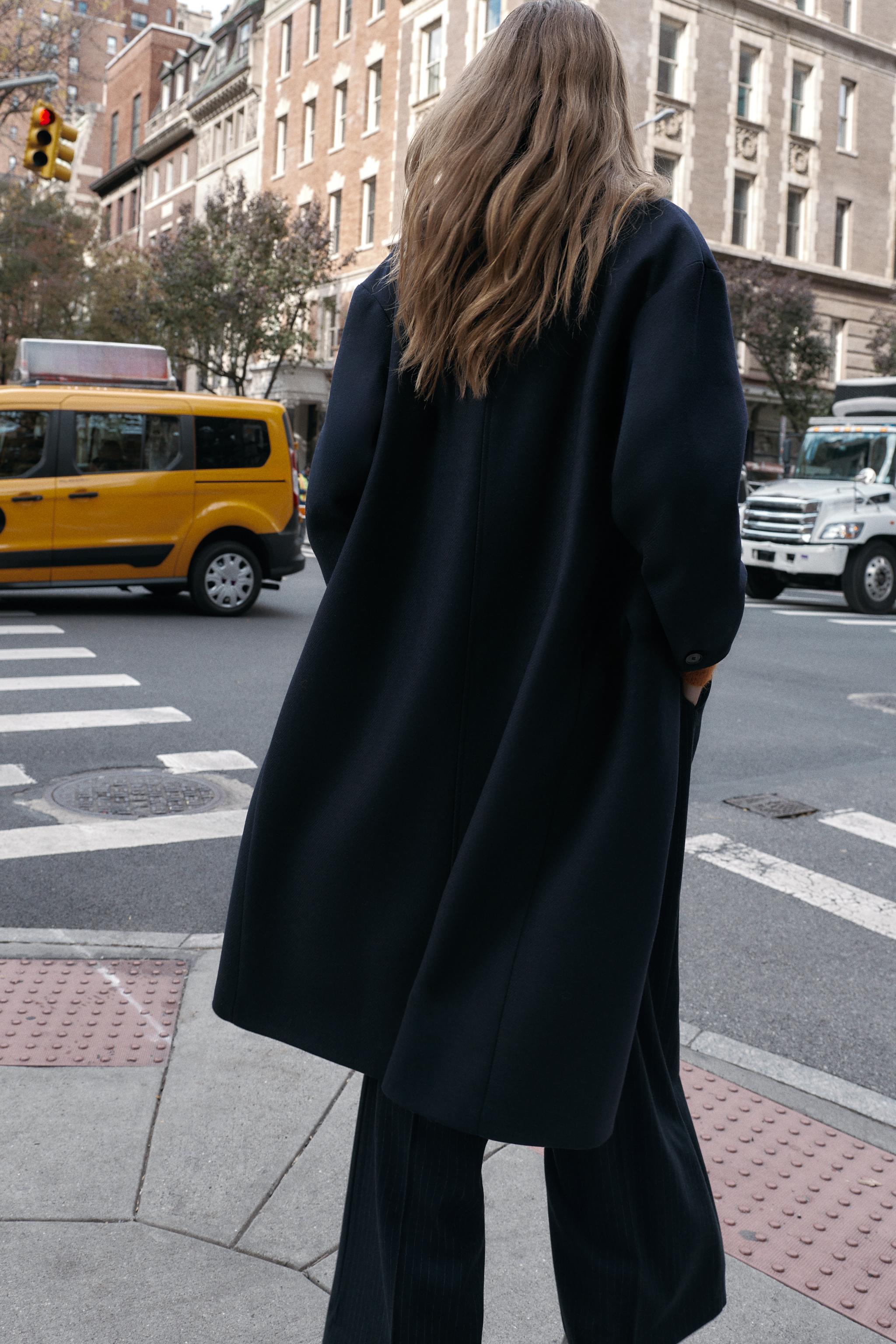 MANTEAU OVERSIZE AVEC LAINE