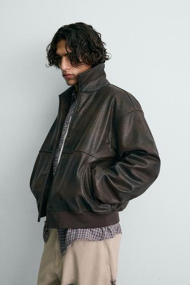 BLOUSON BOMBER EN MATIÈRE SYNTHÉTIQUE GRAVÉ FORD © - Marron de Zara - Image 6