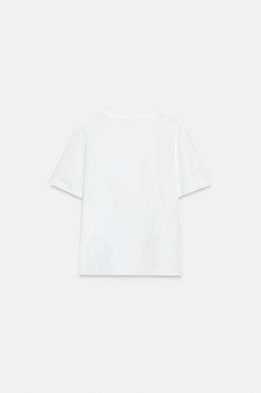 3D FLORAL T-SHIRT - White by Zara - Image 5