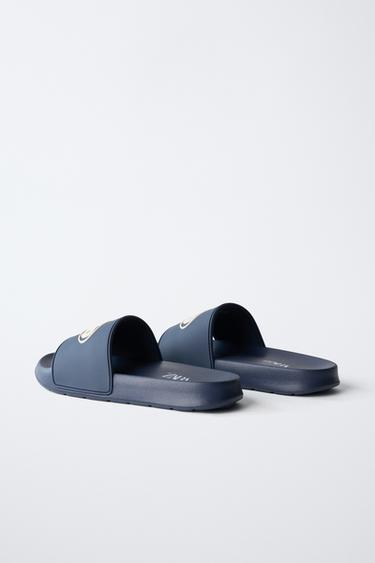 POOL SLIDERS - Navy Blue by Zara - Image 3