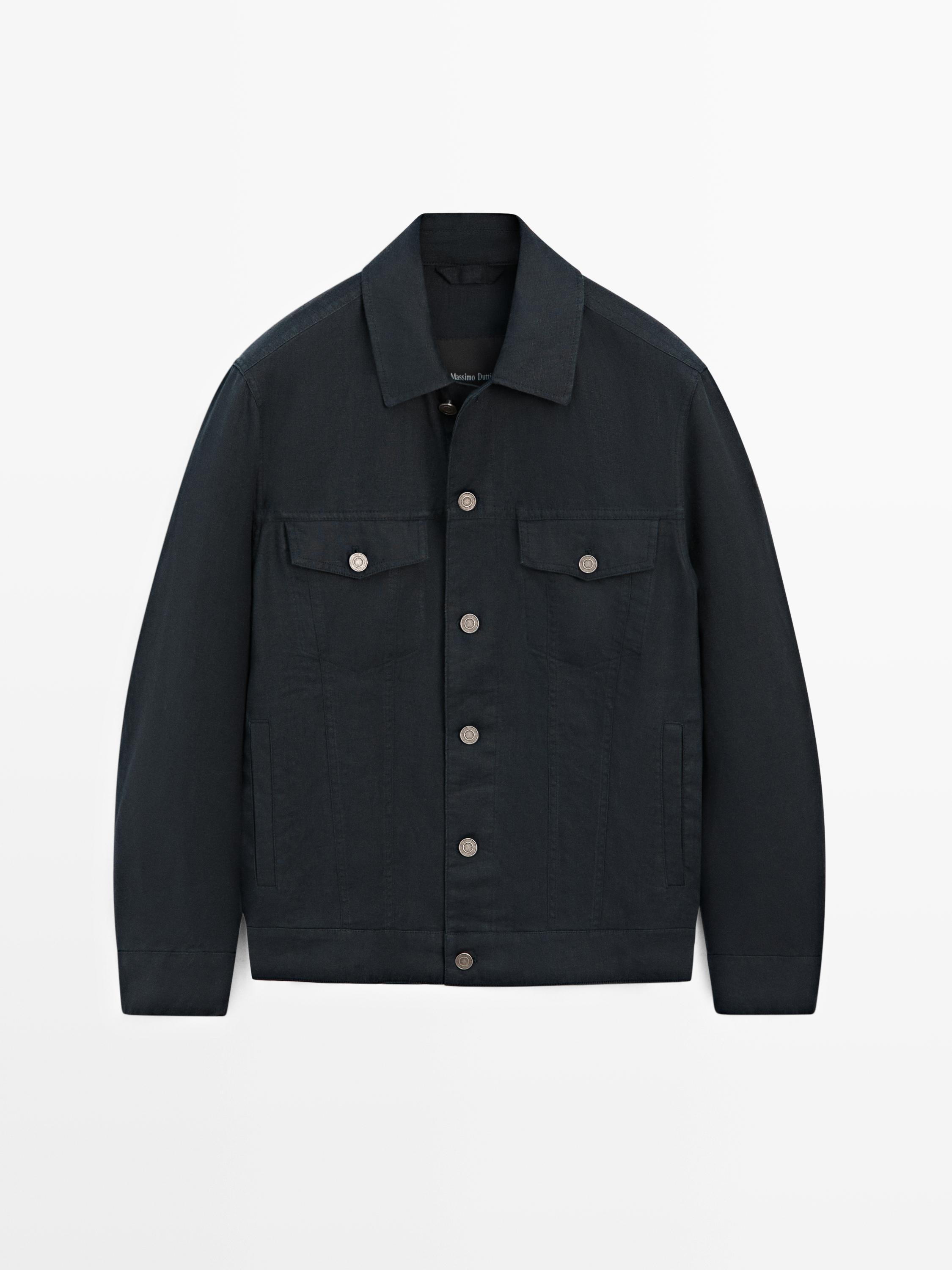 100% linen cardigan with pocket details