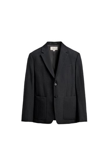 BLAZER კოსტიუმი სტრუქტურა 100% შალი - Zara-ს Black