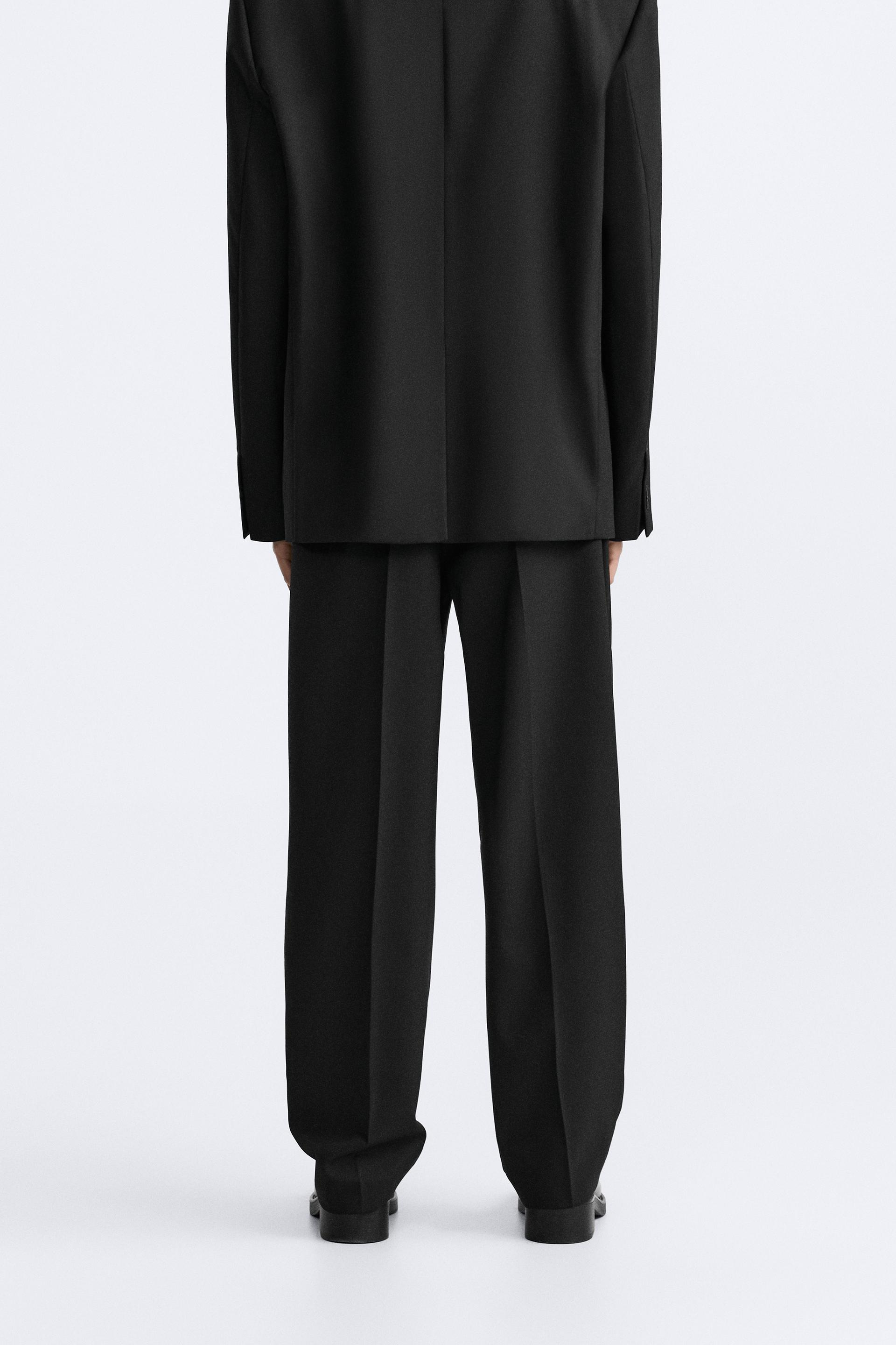 Black wool blend Pant Suit