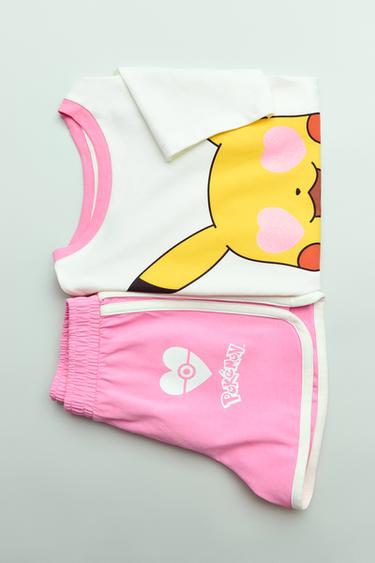 6-14 URTE/ PIJAMA KAMISETA ETA BERMUDA PIKACHU POKÉMON ™ - Arrosa, Zara-rena