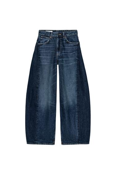 JEANS BALLOON OVERSIZE TRF TIRO ALTO - Marino de Zara