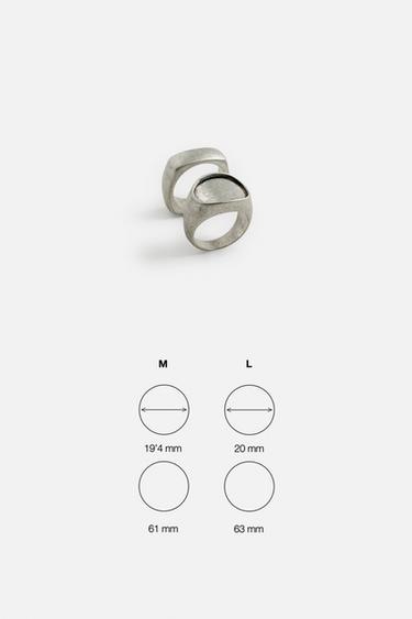 LOT DE 2 BAGUES COMBINÉES - Argent de Zara - Image 5