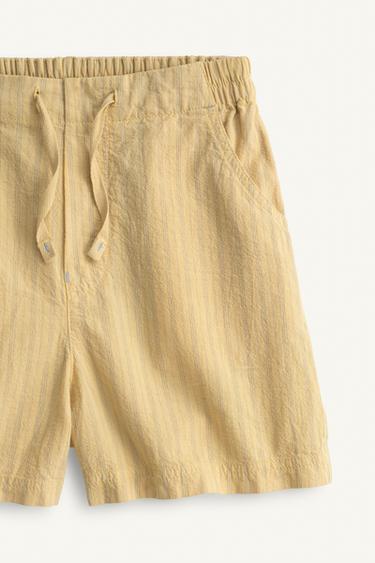 SHORT À RAYURES ÉDITION LIMITÉE - Vanille de Zara - Image 6