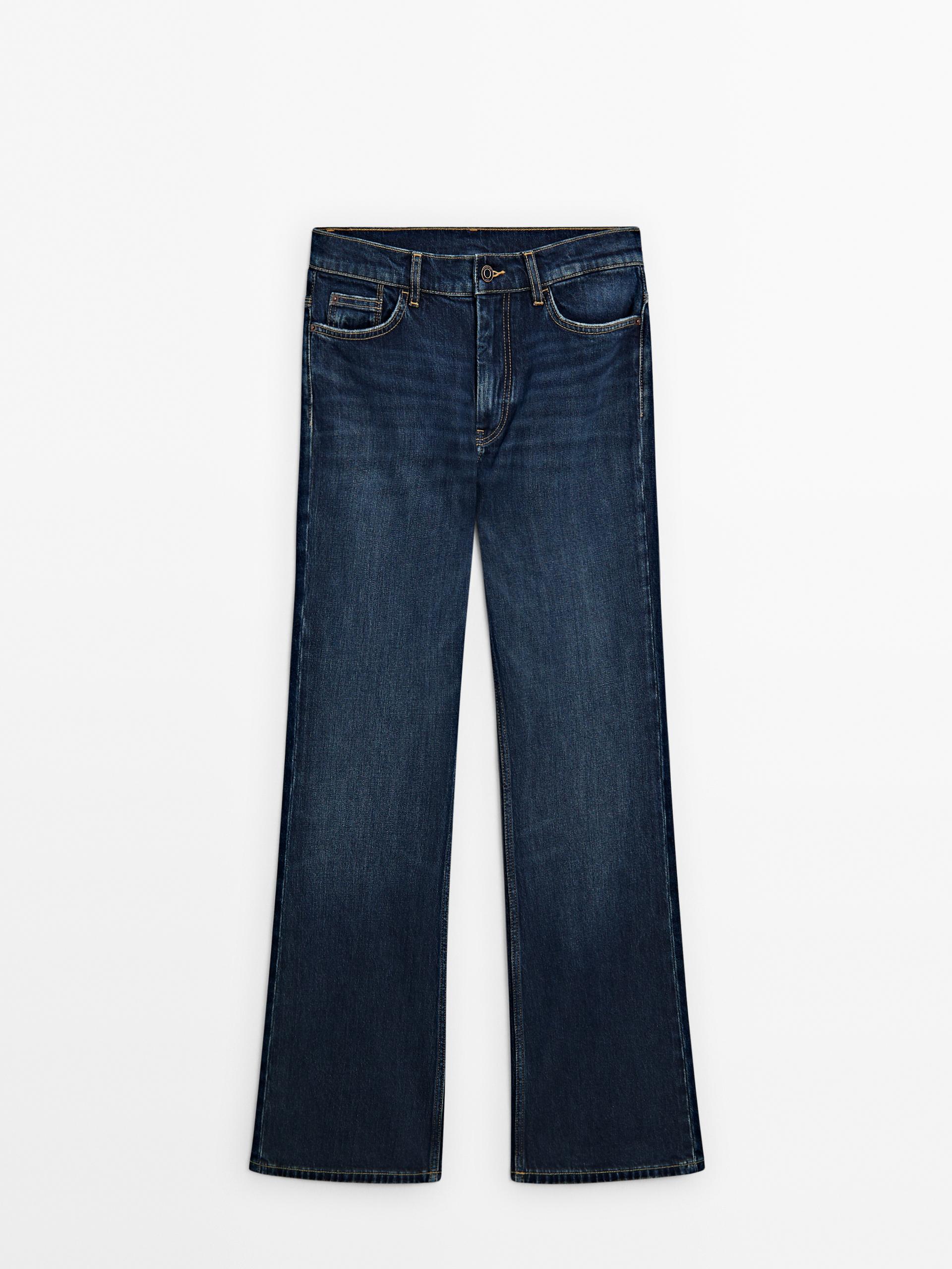 NWOT Zara High Waisted Bootcut Jeans Blue 4