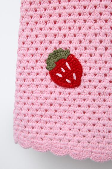 ROBE EN MAILLE FRAISES AU CROCHET - Rose de Zara - Image 3