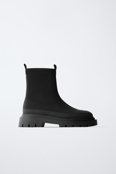 WATER REPELLENT SOCK ANKLE BOOTS - Black by Zara - Image 0