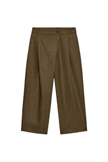 ZW COLLECTION CROPPED TROUSERS WITH DARTS