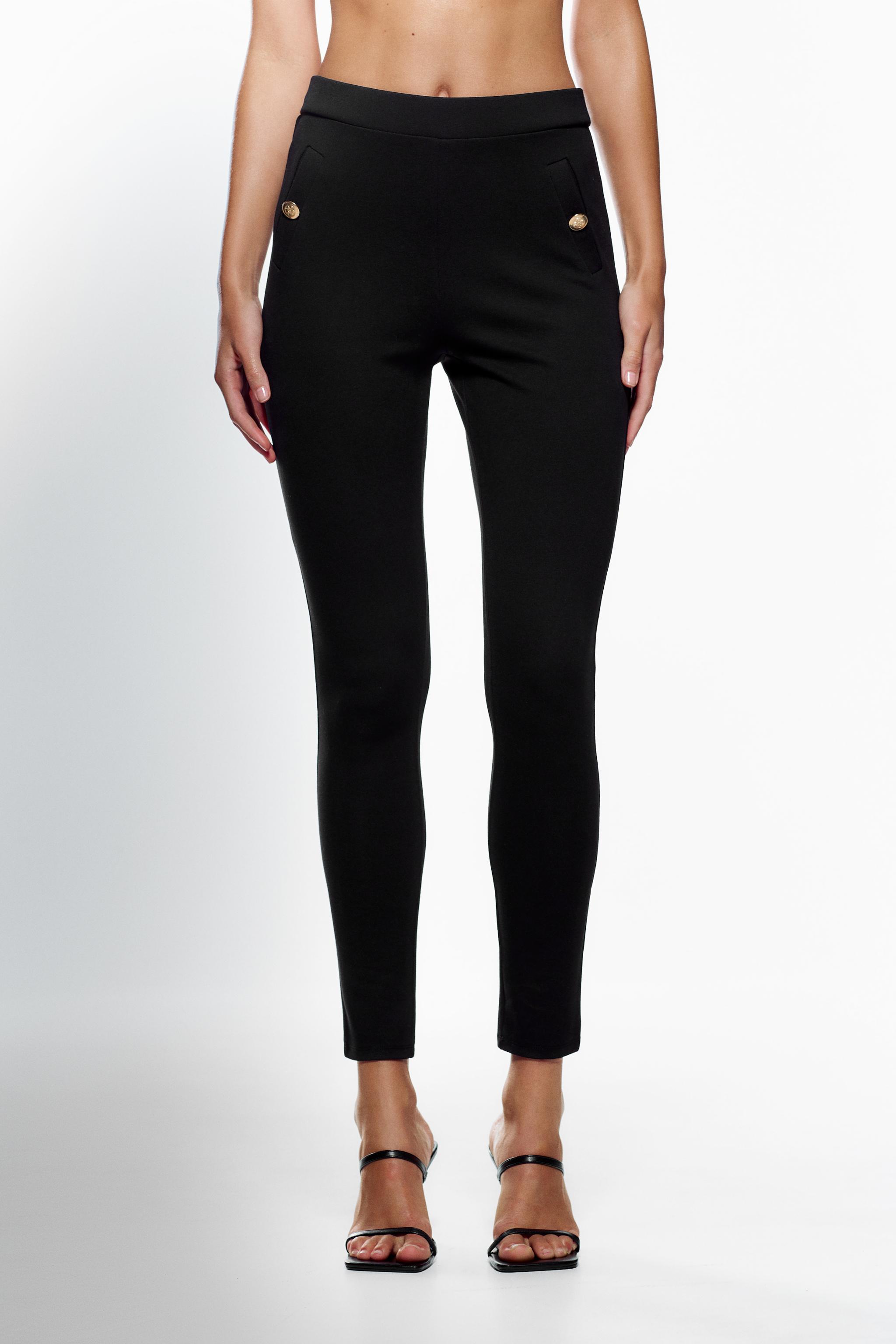 Zara buttoned leggings sales